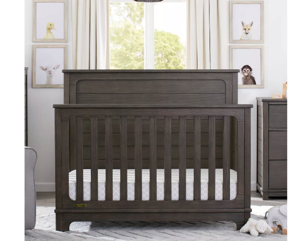 Simmons Kids' Slumbertime Monterey 4-in-1 Convertible Crib, Brown