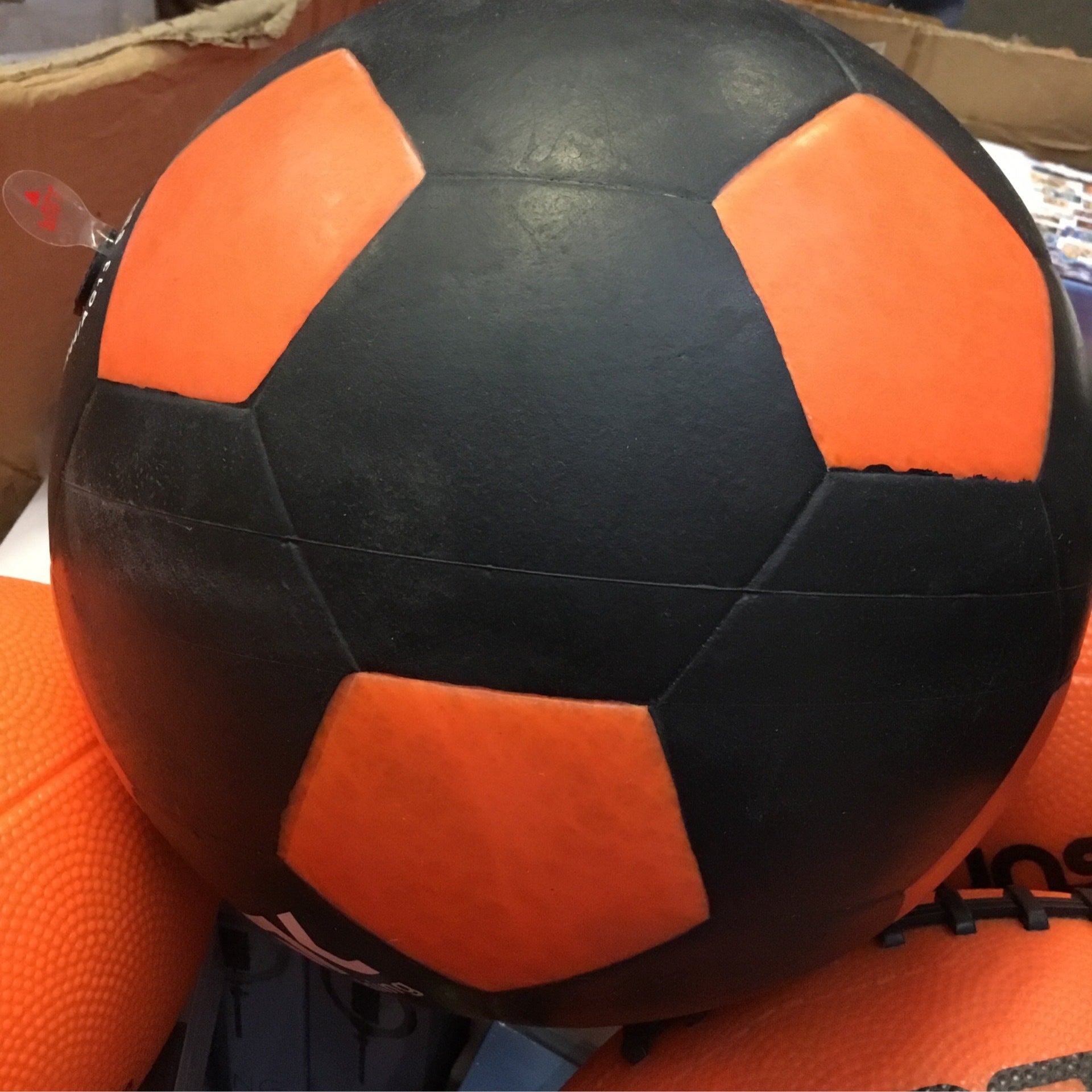 Buy Soccer Ball 2 Neon Orange Futebol Embroidered Online in India