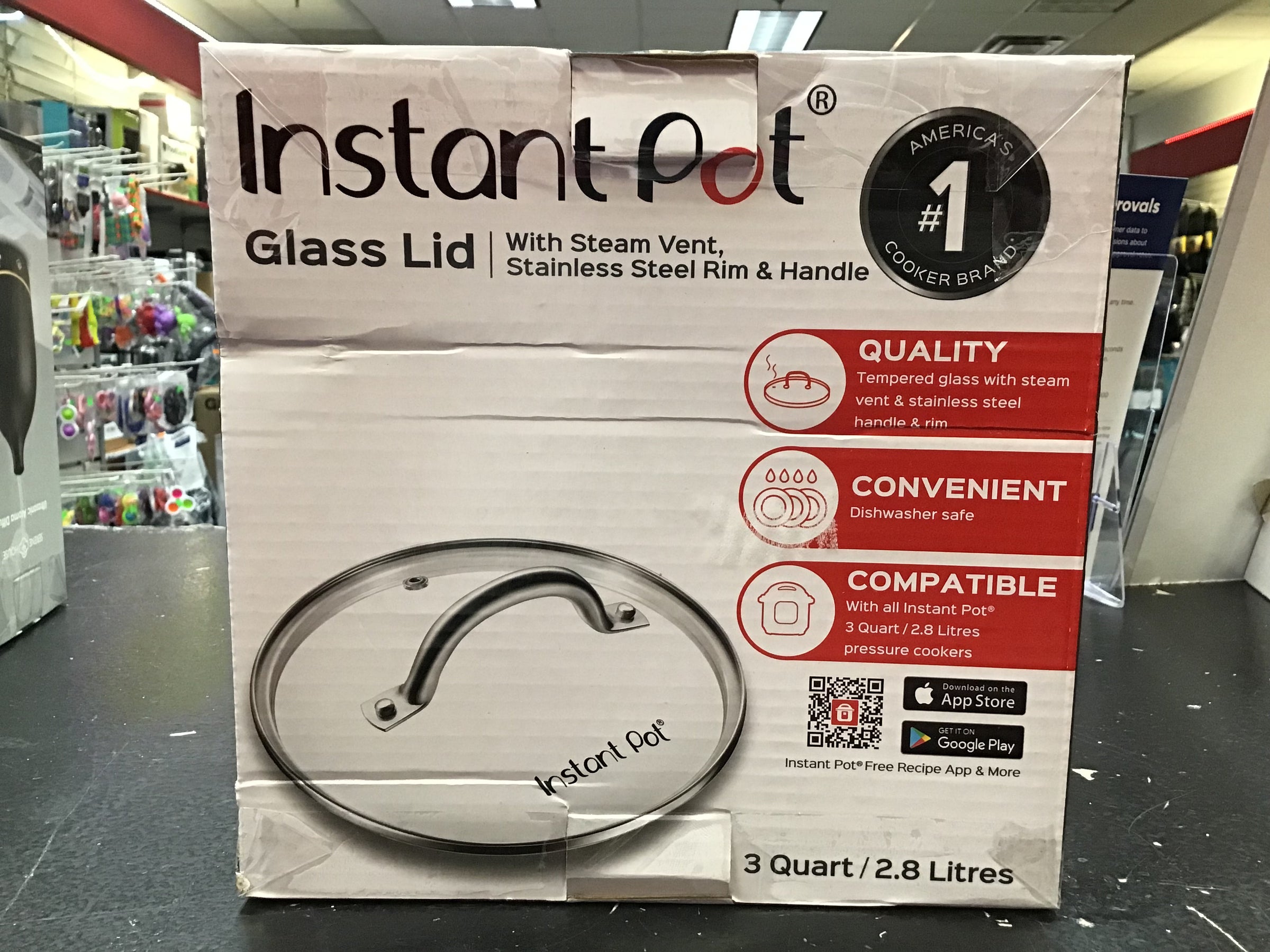 Instant Pot 3 Quart Mini Tempered Glass LID ONLY